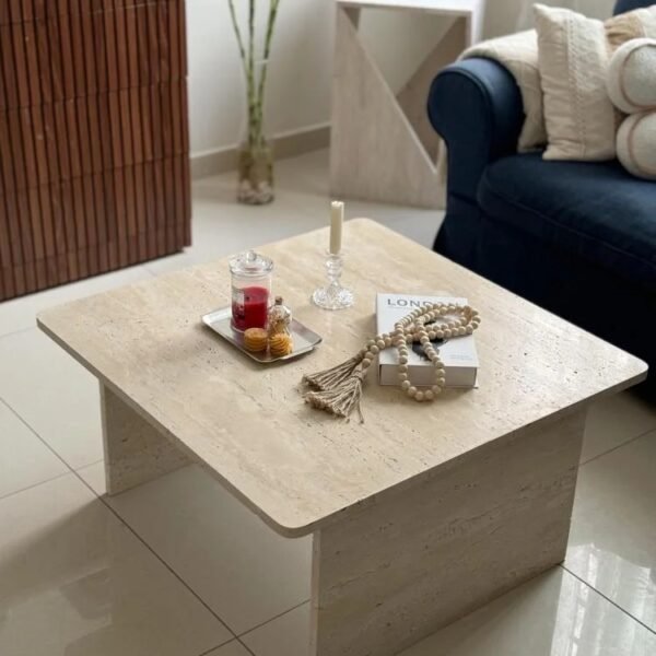 طاولة رخام ترفنتين 80*80