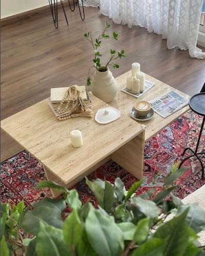 طاولة رخام دورين ترفنتين 80*80 سم