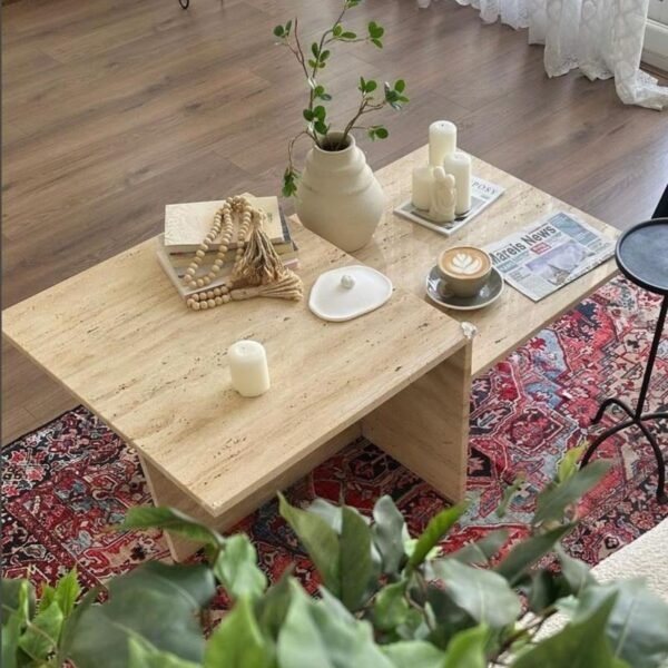 طاولة رخام ترفنتينو دورين 40*80