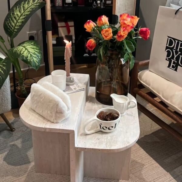 طاولة رخام ترفنتينو دورين 60*60